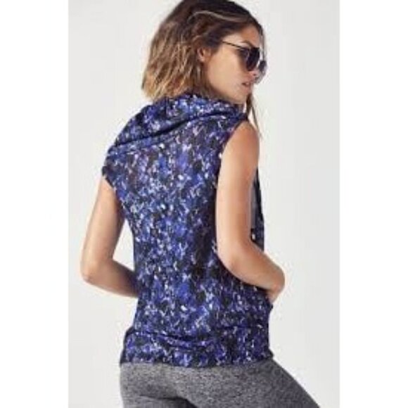 Fabletics By Demi Lovato Blue Black Damara Vest Multicolor Size Small - Picture 2 of 7